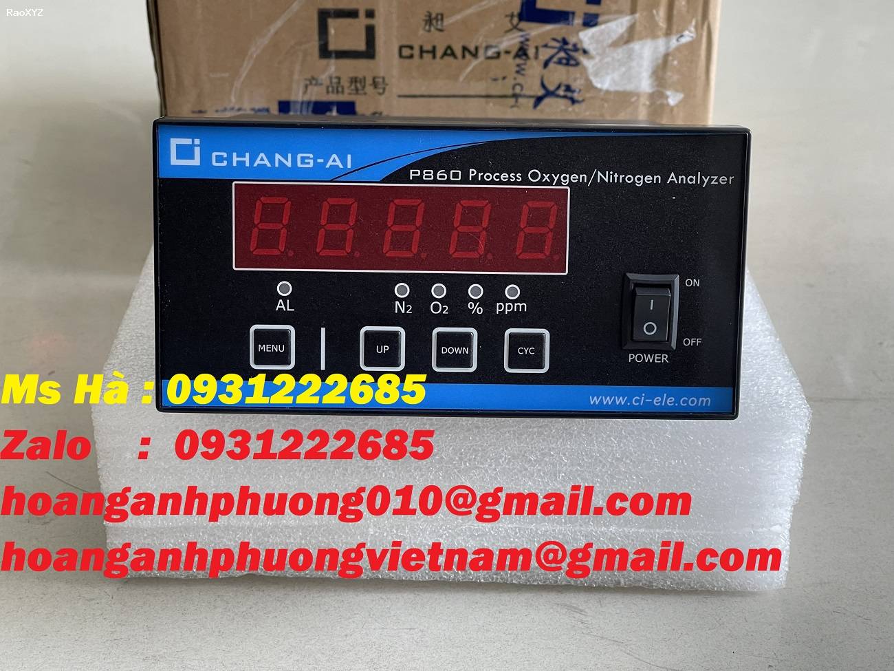Bộ máy phân tích O2, N2 P860 3O-HC hãng Chang Ai mới 100%