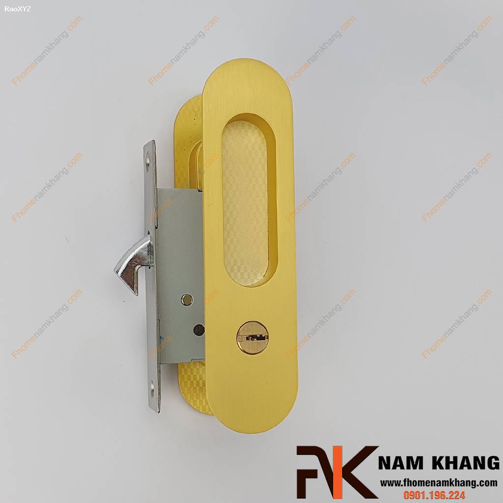 Khóa âm cửa lùa cao cấp màu đồng vàng mờ NK568H-VM | F-Home NamKhang
