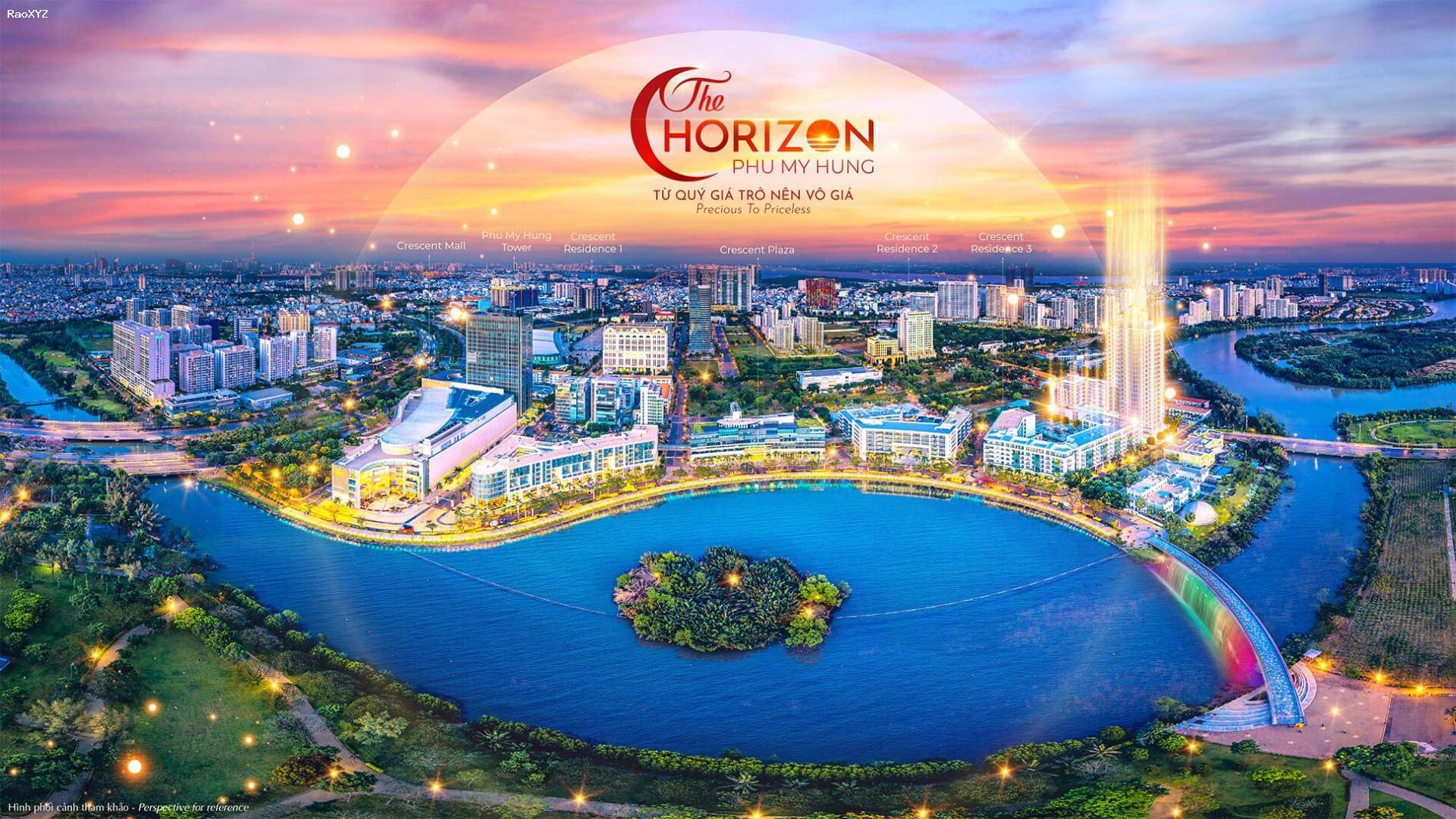 Căn hộ Horizon Hồ Bán Nguyệt 3PN 145m2 có 2 view đặc biệt khan hiếm mua trực tiếp chủ đầu tư Phú Mỹ Hưng - Ngân hàng hỗ trợ 0% ls đến t12/2025, chiết khấu cao