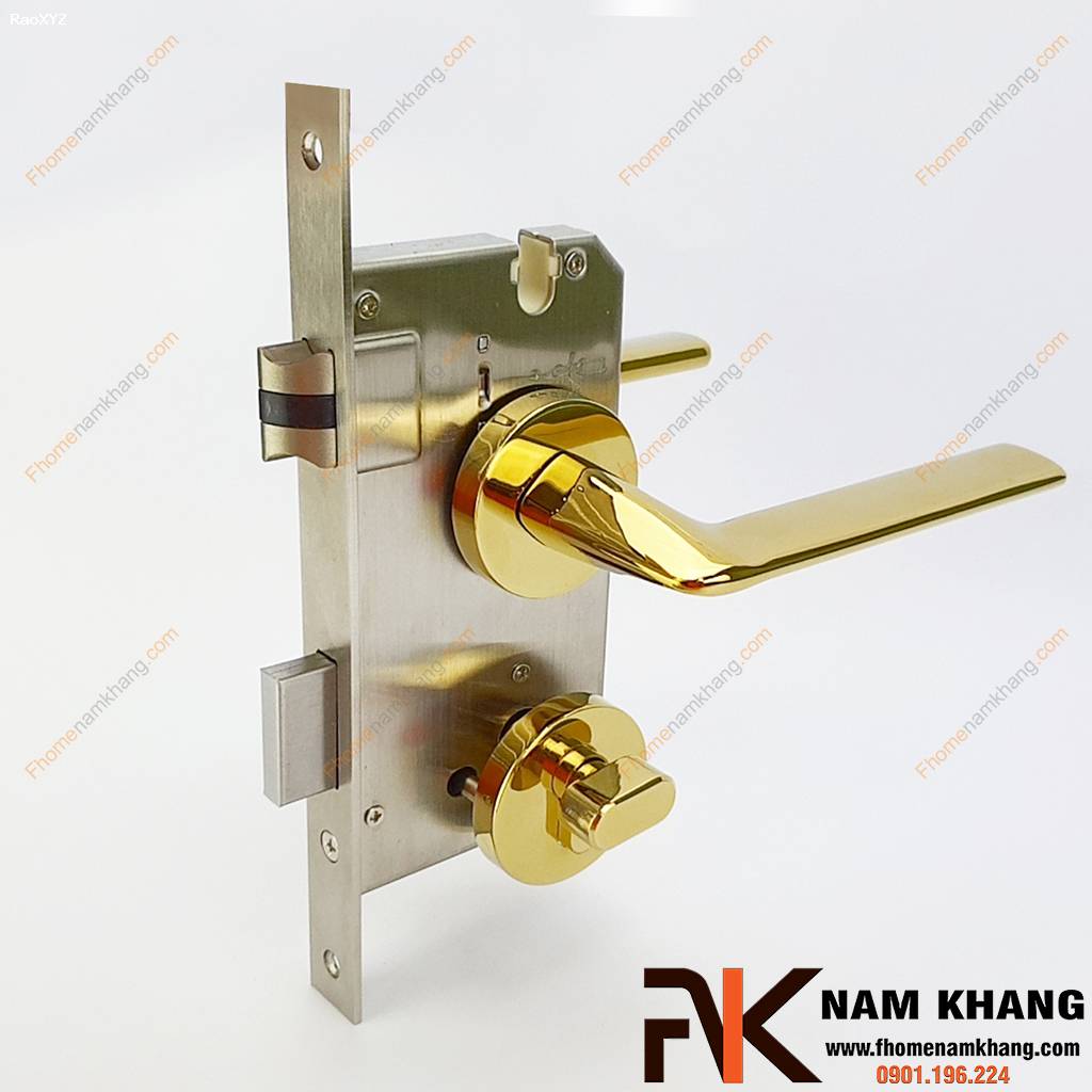 Khóa cửa phân thể hợp kim màu vàng bóng NK569-PVD | F-Home NamKhang