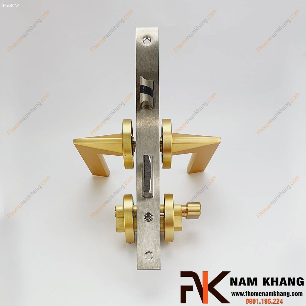 Khóa cửa phòng hợp kim cao cấp màu đồng vàng NK570-VM | F-Home NamKhang