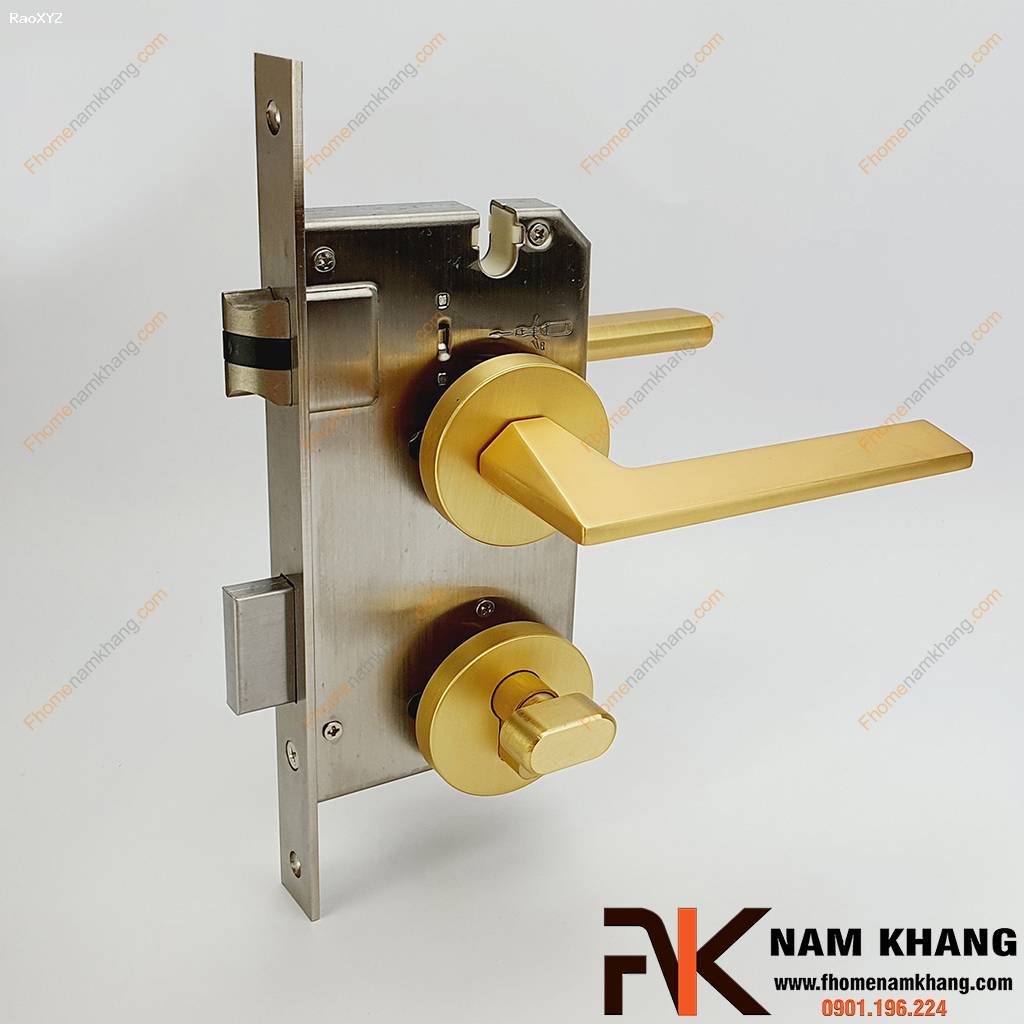 Khóa cửa phòng hợp kim cao cấp màu đồng vàng NK570-VM | F-Home NamKhang