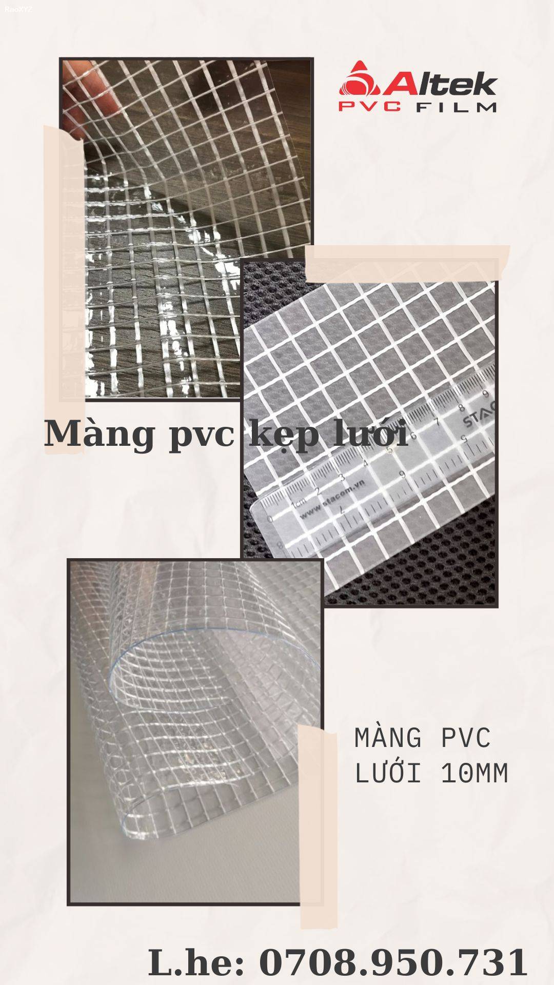 màng nhựa pvc trong dẻo có sợi polyester