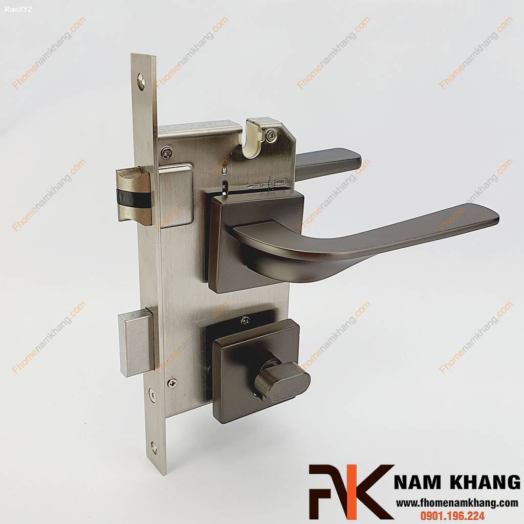 Khóa cửa phân thể cao cấp dạng ốp vuông màu xám NK572-X | F-Home NamKhang