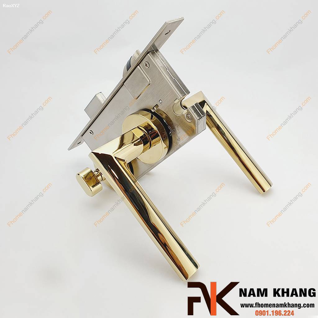 Khóa cửa phân thể hợp kim màu vàng bóng NK573-PVD | F-Home NamKhang
