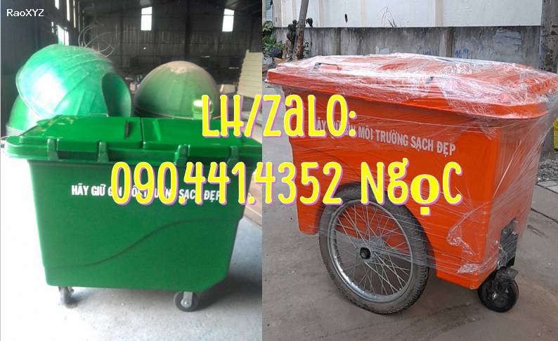 Bán thùng rác 660 lít nhựa, xe thu gom rác 1000 lít HDPE, xe đẩy rác 660 lít có bánh xe