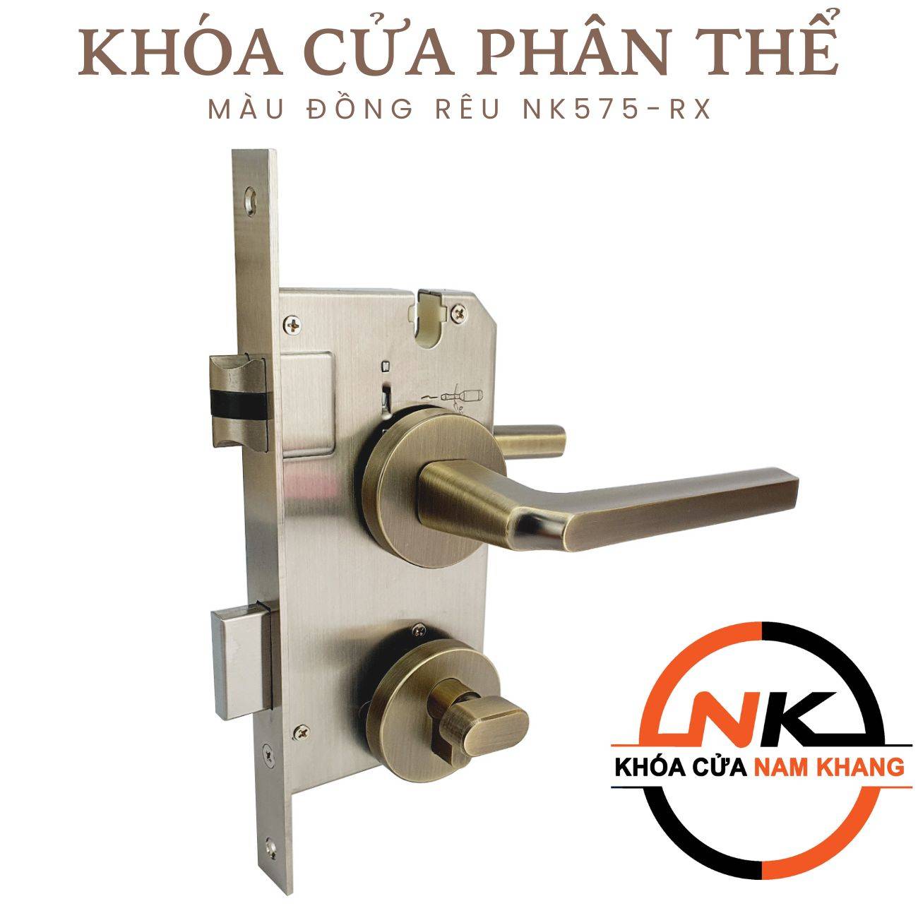 Khóa cửa phòng bằng hợp kim cao cấp NK575-RX | F-Home NamKhang