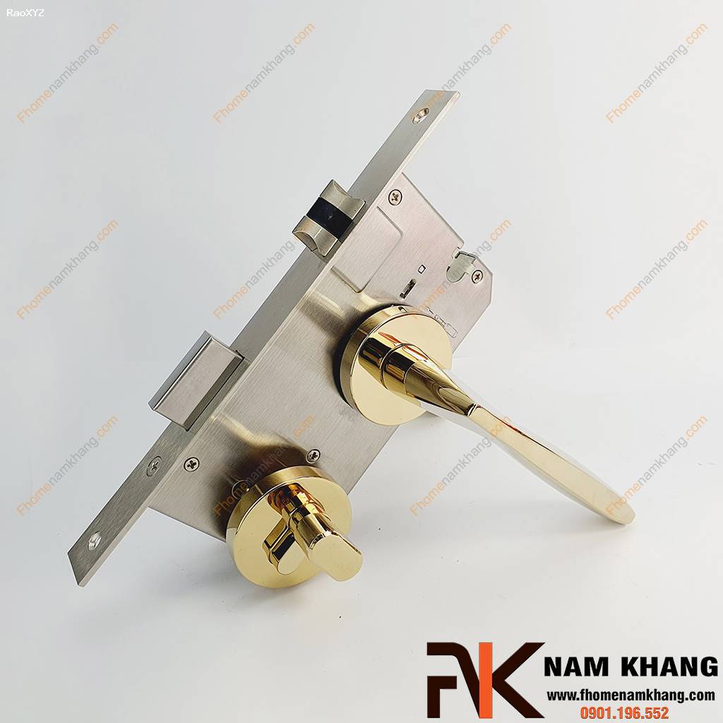Khóa cửa phân thể cao cấp màu vàng gold NK576-PVD | F-Home NamKhang
