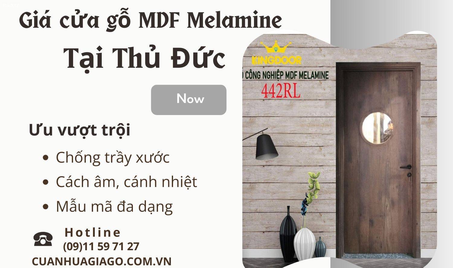 Giá cửa gỗ MDF Melamine tại Thủ Đức