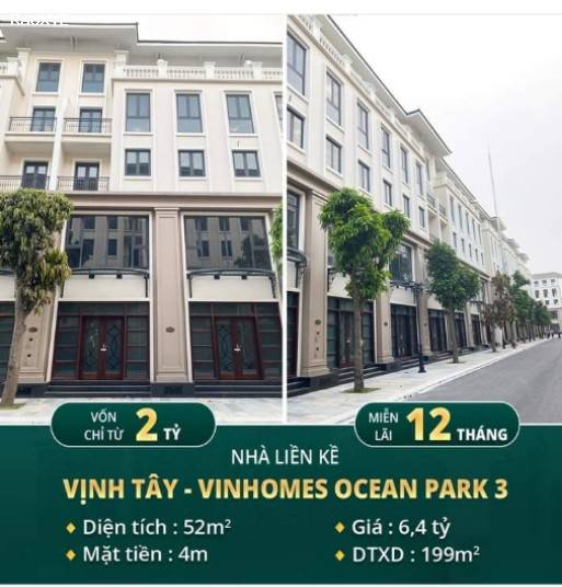 iền kề ,shophouse Vịnh Tây có giá rẻ nhất Vinhomes Ocean Park 3 hiện tại
👉 Giá không bằng một căn chung cư cao cấp 3 phòng ngủ trong nội đô chỉ còn 6,4 Tỷ
👉 Vốn chỉ từ 2 Tỷ, vay 70% miễn lãi