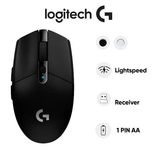 Chuột gaming Logitech G304 Wireless (Đen)
