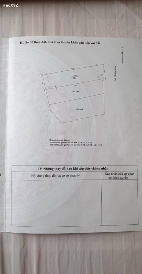 Bán Đất Tặng Nhà, Mặt Phố Trần Đại Nghĩa, 85M x2T. Giá 17 tỷ.