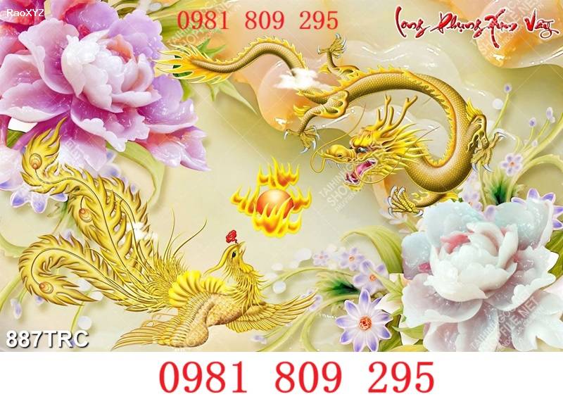 Tranh gạch men cao cấp rồng ốp tường HS0201