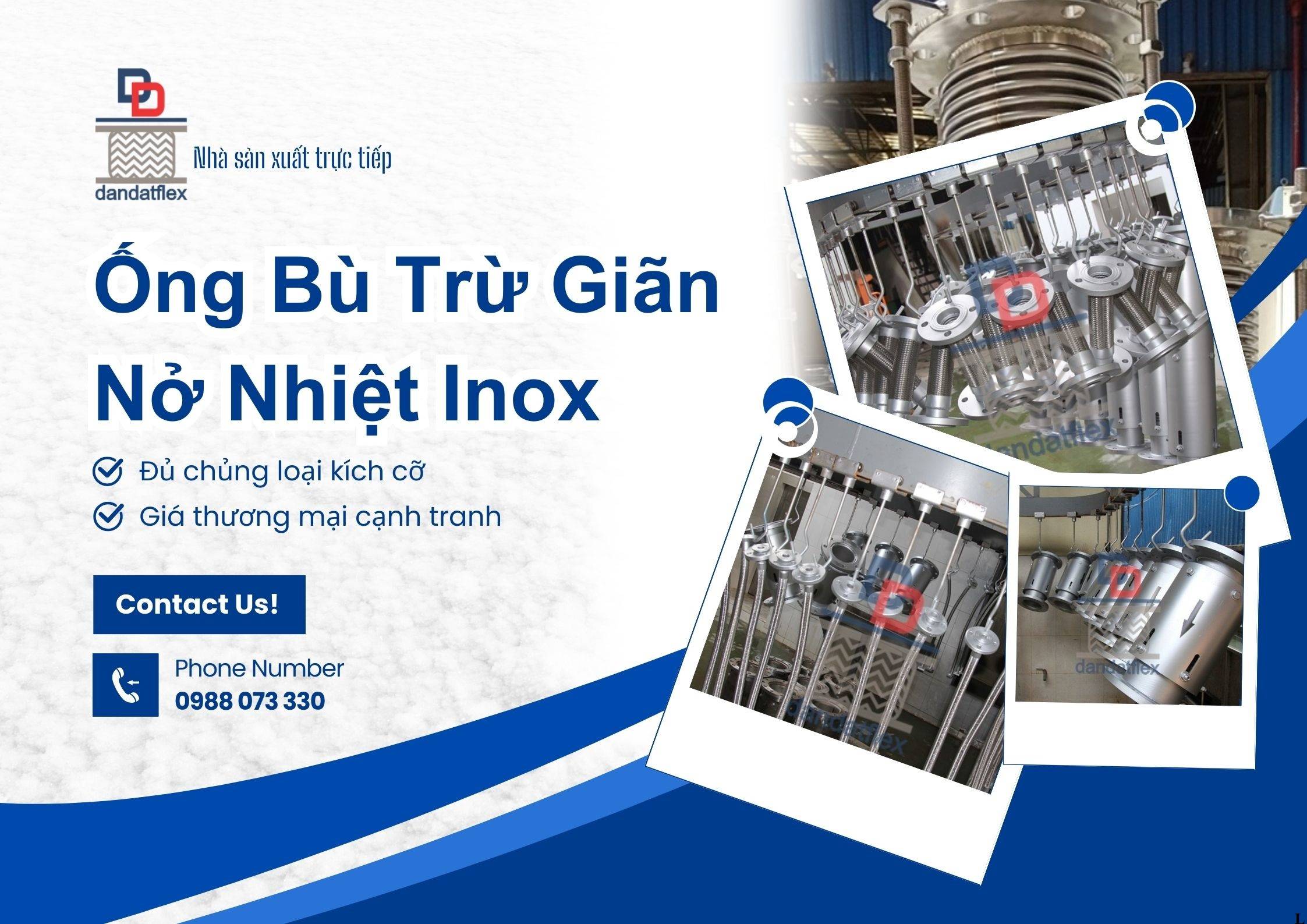 Khớp nối mềm mặt bích, khớp chống rung, khớp giảm chấn inox