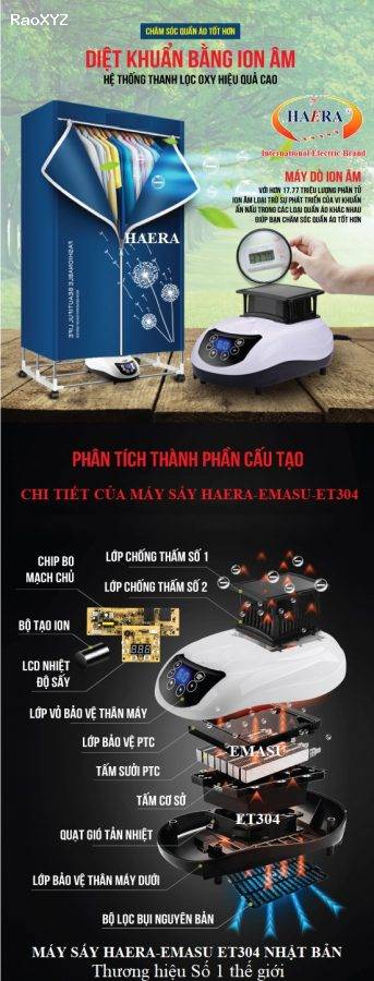 Tủ sấy quần áo cho mùa ẩm ướt