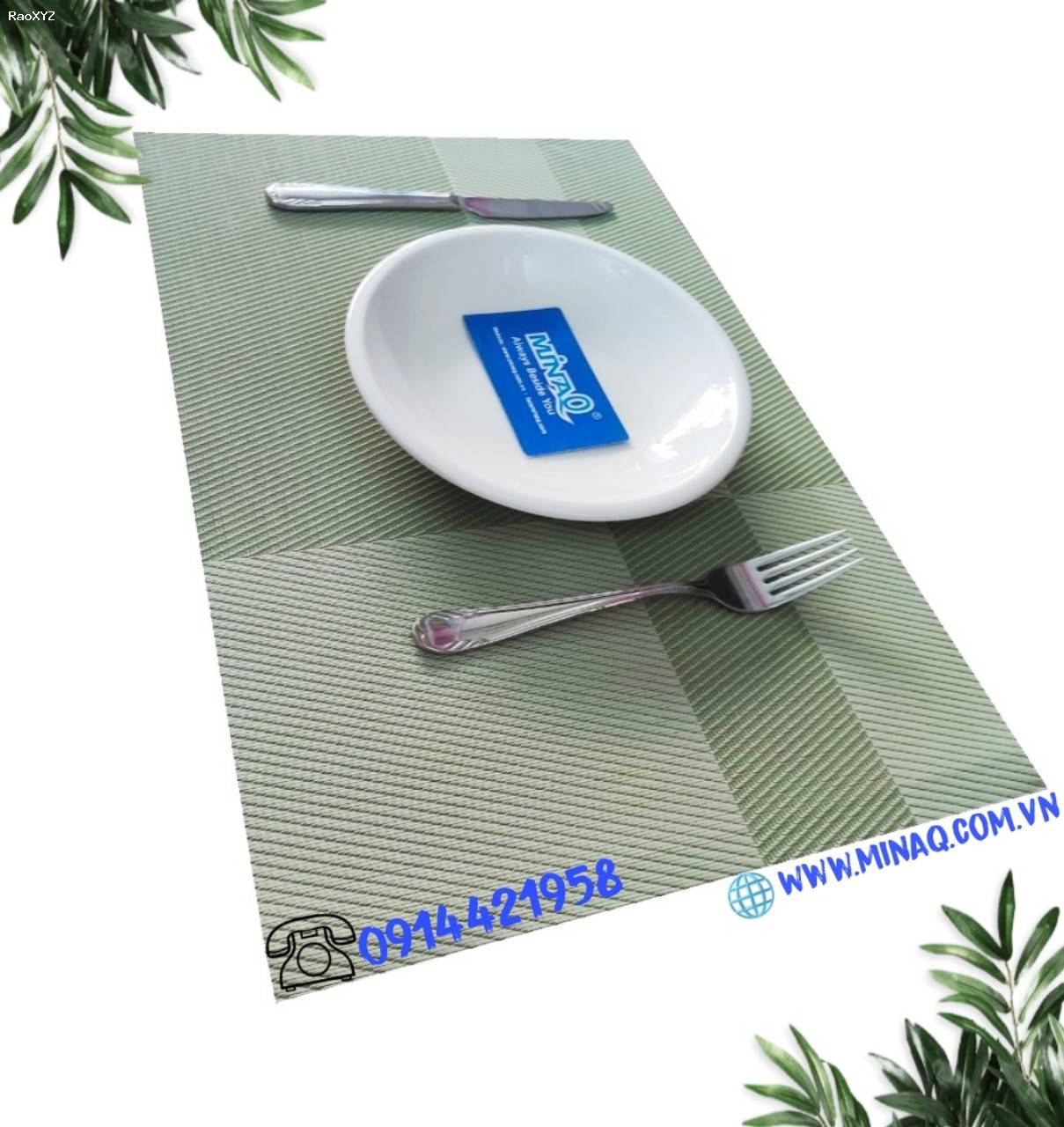 MinaQ - PLACEMAT / TẤM LÓT BÀN MẪU XANH LÁ