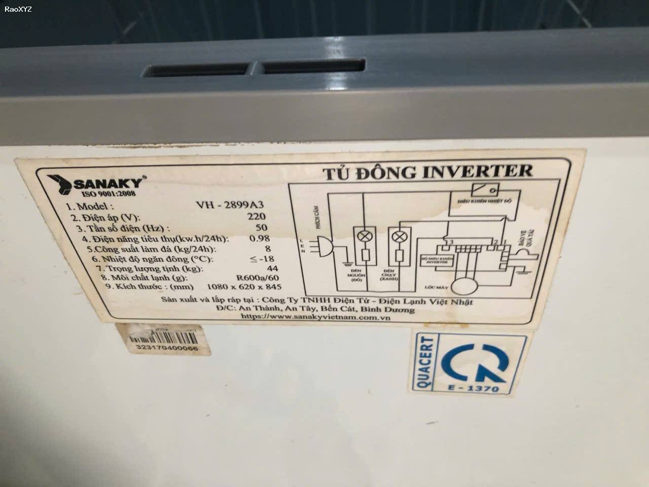 Tủ đông 2 ngăn inverter 280/235lit giá tốt