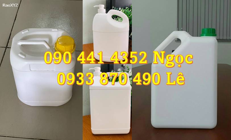 Gía can nhựa 5 lít vuông, can nhựa 2 lít công nghiệp, can nhựa 1 lít đựng hoá chất, can nhựa 500ml đựng axit thí nghiệm