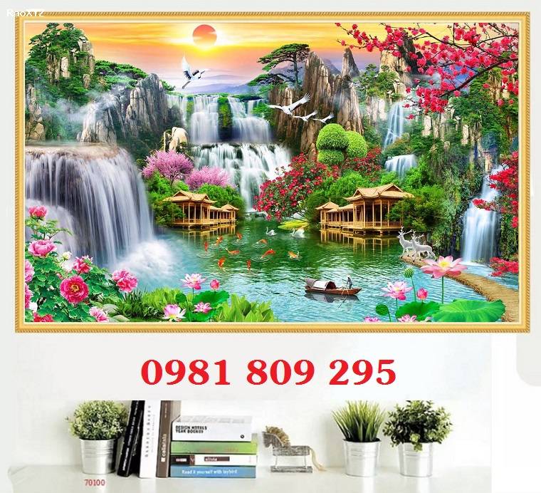 Tranh gạch 3d phong cảnh - phong thủy  QP888