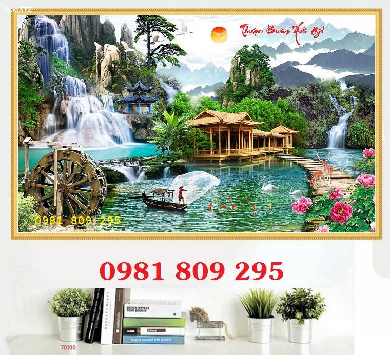 Tranh gạch 3d phong cảnh - phong thủy  QP888