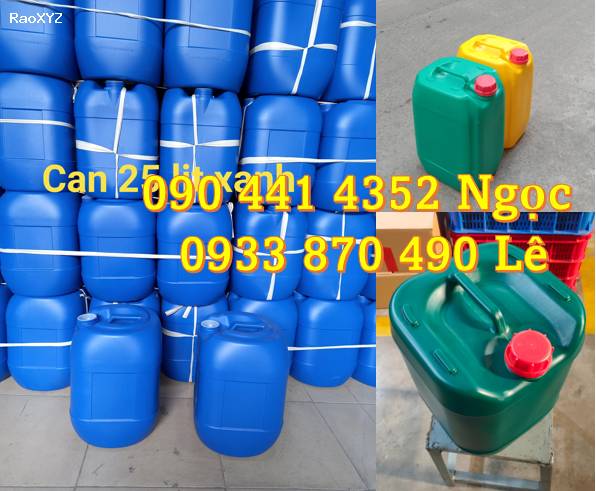 Can nhựa 30 lít đựng dầu nhờn, thùng nhựa 25 lít đựng hoá chất, can nhựa 20 lít đựng chất lỏng hoá học, thùng nhựa 10L đựng lưu huỳnh