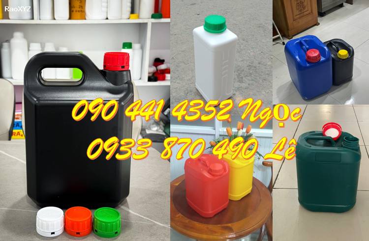 Can nhựa 500ml đựng dầu, can nhựa 1 lít vuông, can nhựa 2 lít công nghiệp, can nhựa 5 lít đựng hoá chất