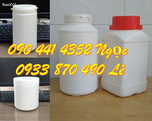 Hủ nhựa 1 ký đựng ngũ cốc, hủ nhựa 500g đựng thực phẩm chức năng, hủ nhựa 250g đựng bột, hộp nhựa 100g đựng thuốc tây