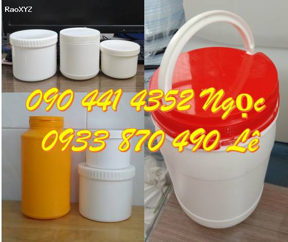 Hủ nhựa 1 ký đựng ngũ cốc, hủ nhựa 500g đựng thực phẩm chức năng, hủ nhựa 250g đựng bột, hộp nhựa 100g đựng thuốc tây